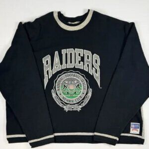VTG 1995 Nutmeg Mills Los Angeles Raiders NFL Crew Neck Sweatshirt USA Made Rare